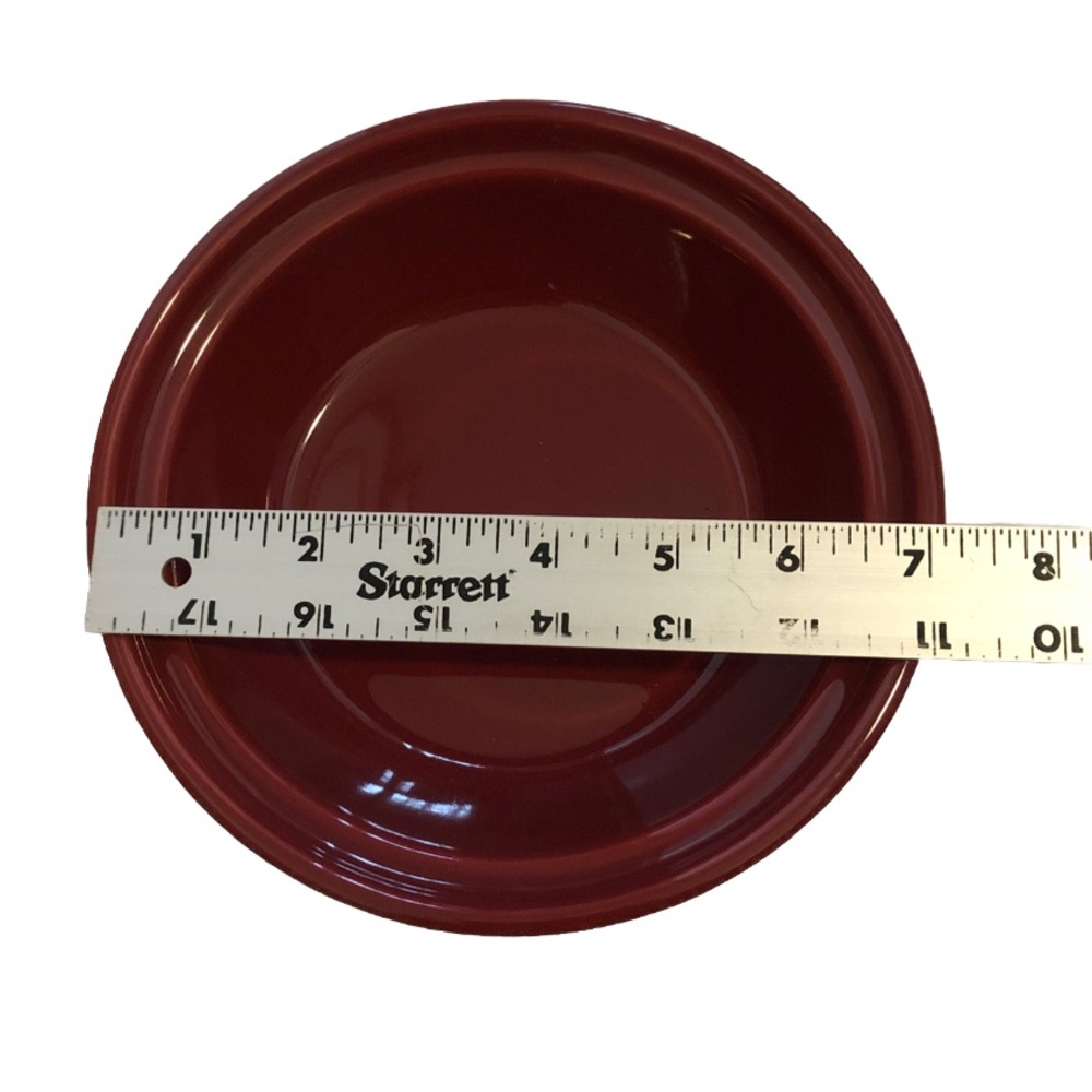 Longaberger Woven Traditions Paprika Red Cereal / Soup Bowls - Set of 2 - Picture 7 of 8